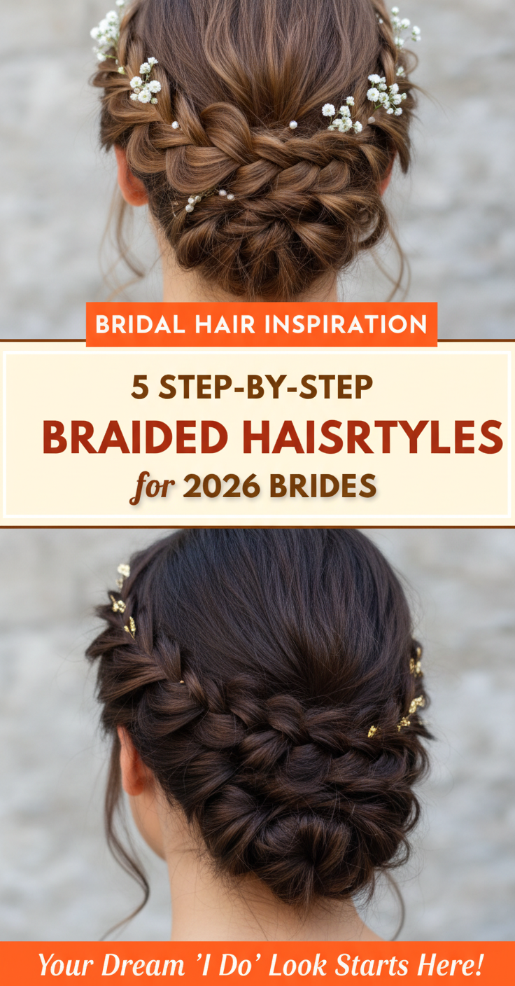 Timeless & Trendy: 2026’s Most Romantic Braided Updos with Floral Elegance