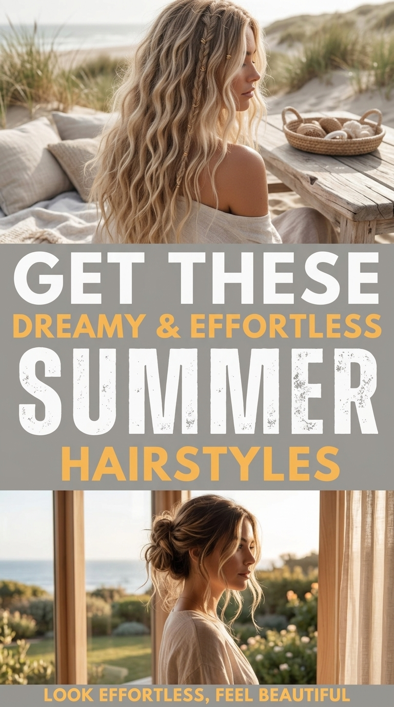 Seashells & Sunshine Hairstyles - Keeping Long Locks Protected & Pretty This Summer