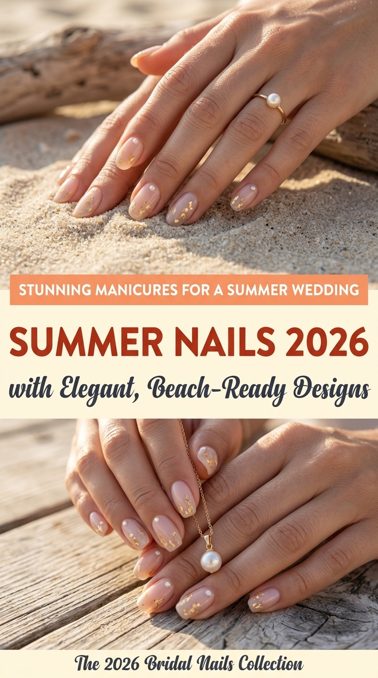 Summer Nails 2026: 5 Stunning Beach Wedding Designs