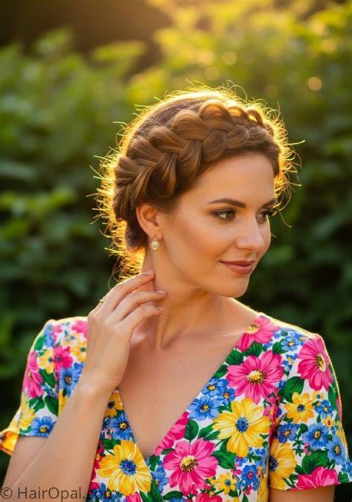 French braid crown for summer
