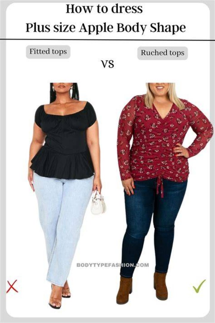 Plus size apple shape fashion summer outfit wrap top