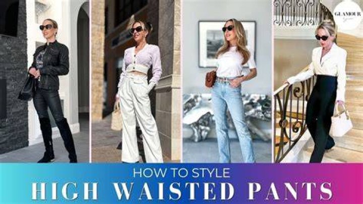 Short woman wearing high waisted cuffed bootcut jeans and cropped top