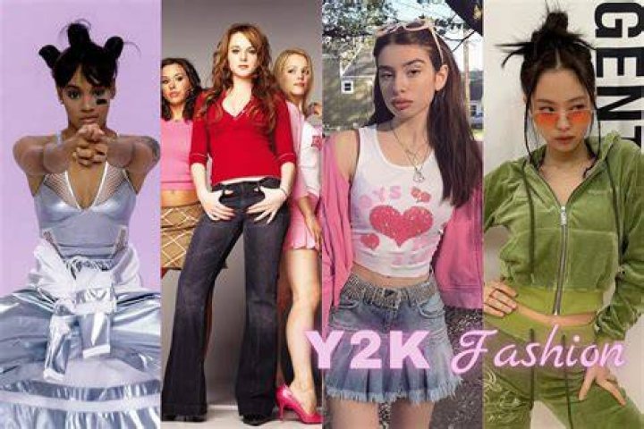 Y2K school outfit low rise jeans baby tee aesthetic